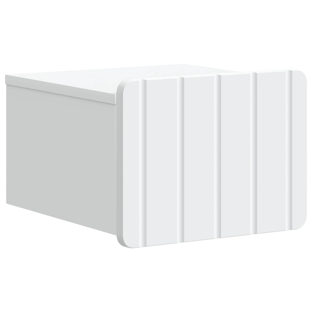 vidaXL Wisząca Szafka Nocna z szufladą Biały 33 x 34,5 x 24 cm