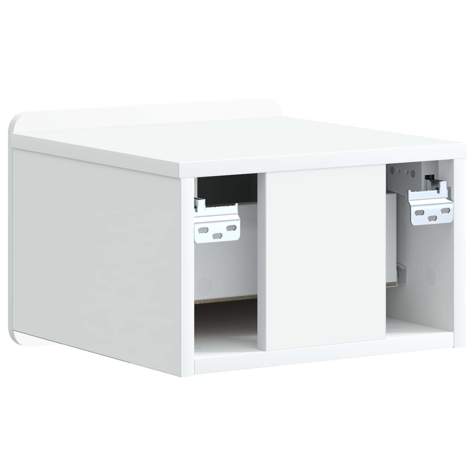 vidaXL Wisząca Szafka Nocna z szufladą Biały 33 x 34,5 x 24 cm