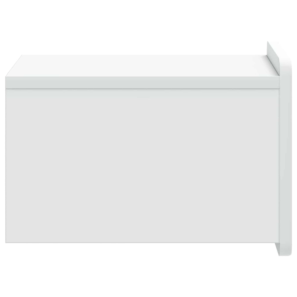 vidaXL Wisząca Szafka Nocna z szufladą Biały 33 x 34,5 x 24 cm