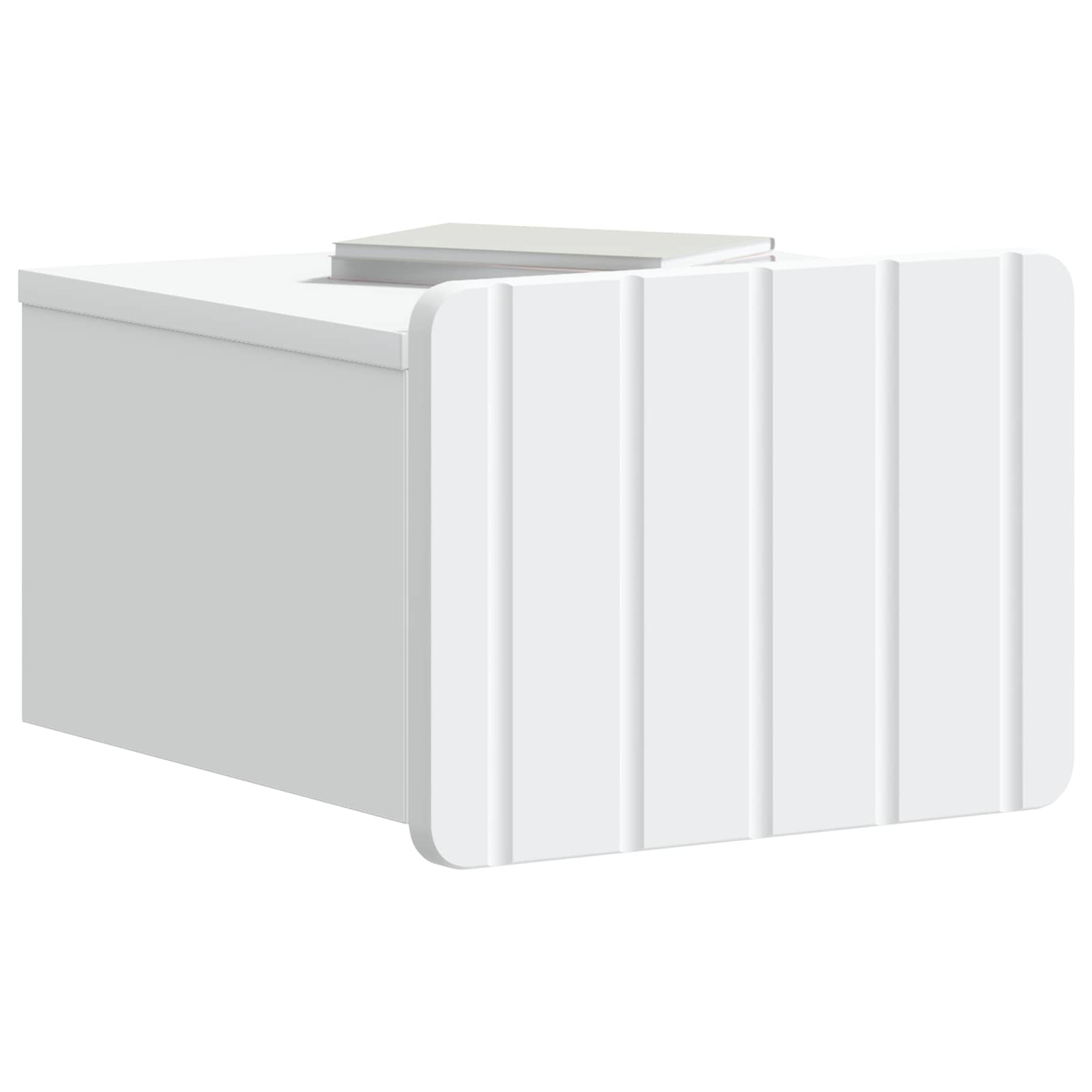 vidaXL Wisząca Szafka Nocna z szufladą 2 pcs Biały 33 x 34,5 x 24 cm