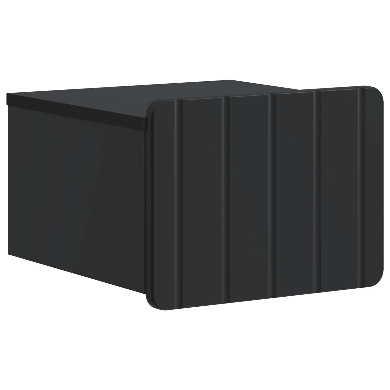 vidaXL Wisząca Szafka Nocna z szufladą 2 pcs Czarny 33 x 34,5 x 24 cm