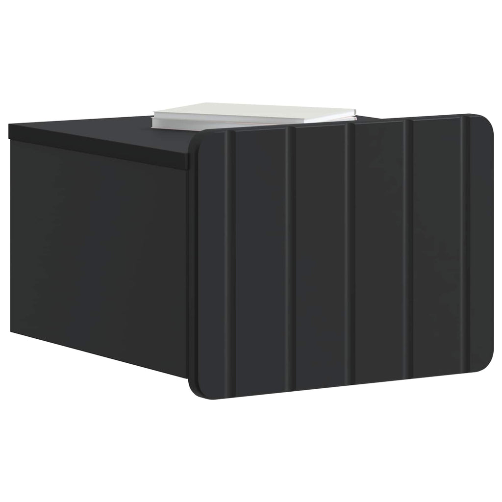 vidaXL Wisząca Szafka Nocna z szufladą 2 pcs Czarny 33 x 34,5 x 24 cm