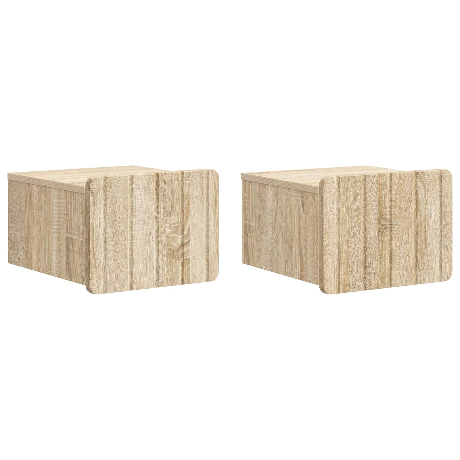 vidaXL Wisząca Szafka Nocna 2 pcs dąb Sonoma 33 x 34,5 x 24 cm