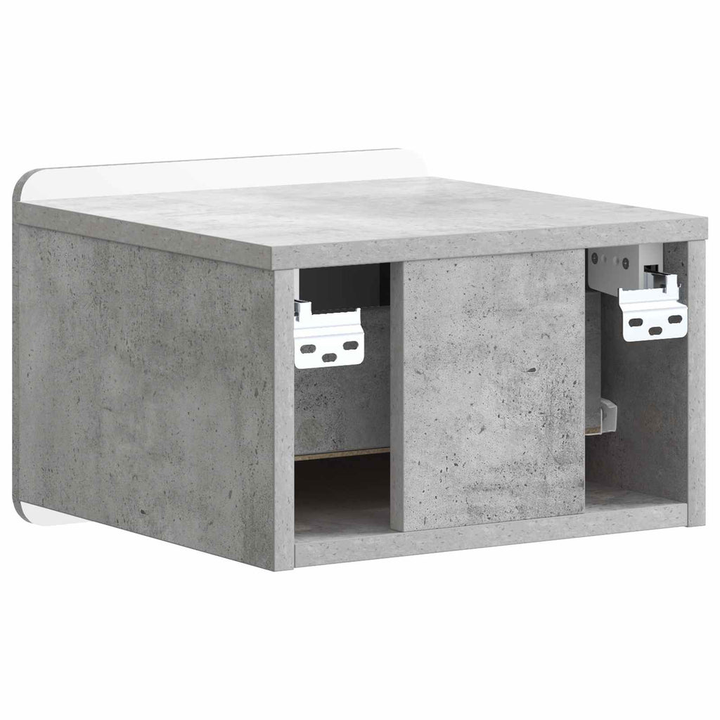 vidaXL Wisząca Szafka Nocna Betonowy szary 33 x 34,5 x 24 cm