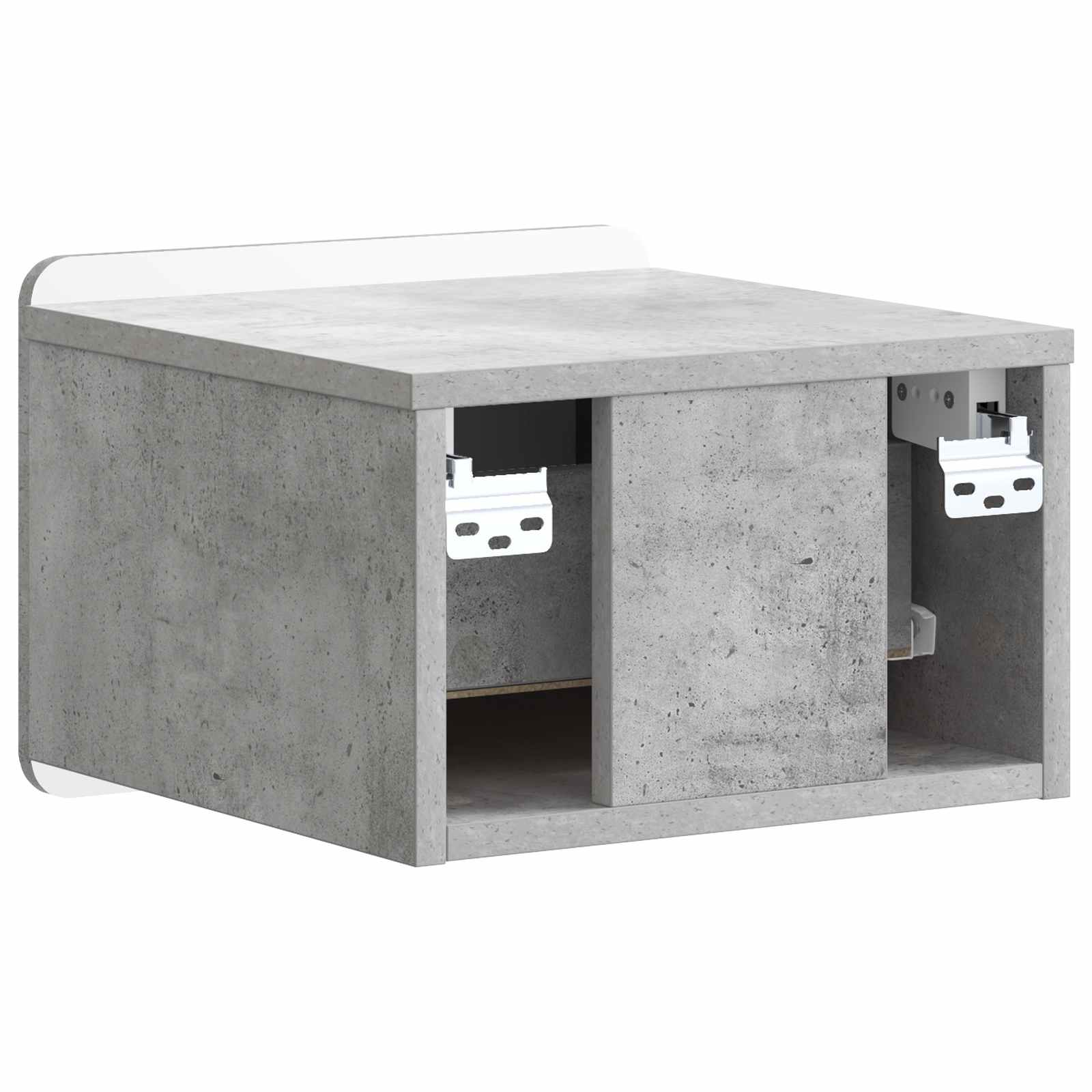 vidaXL Wisząca Szafka Nocna Betonowy szary 33 x 34,5 x 24 cm