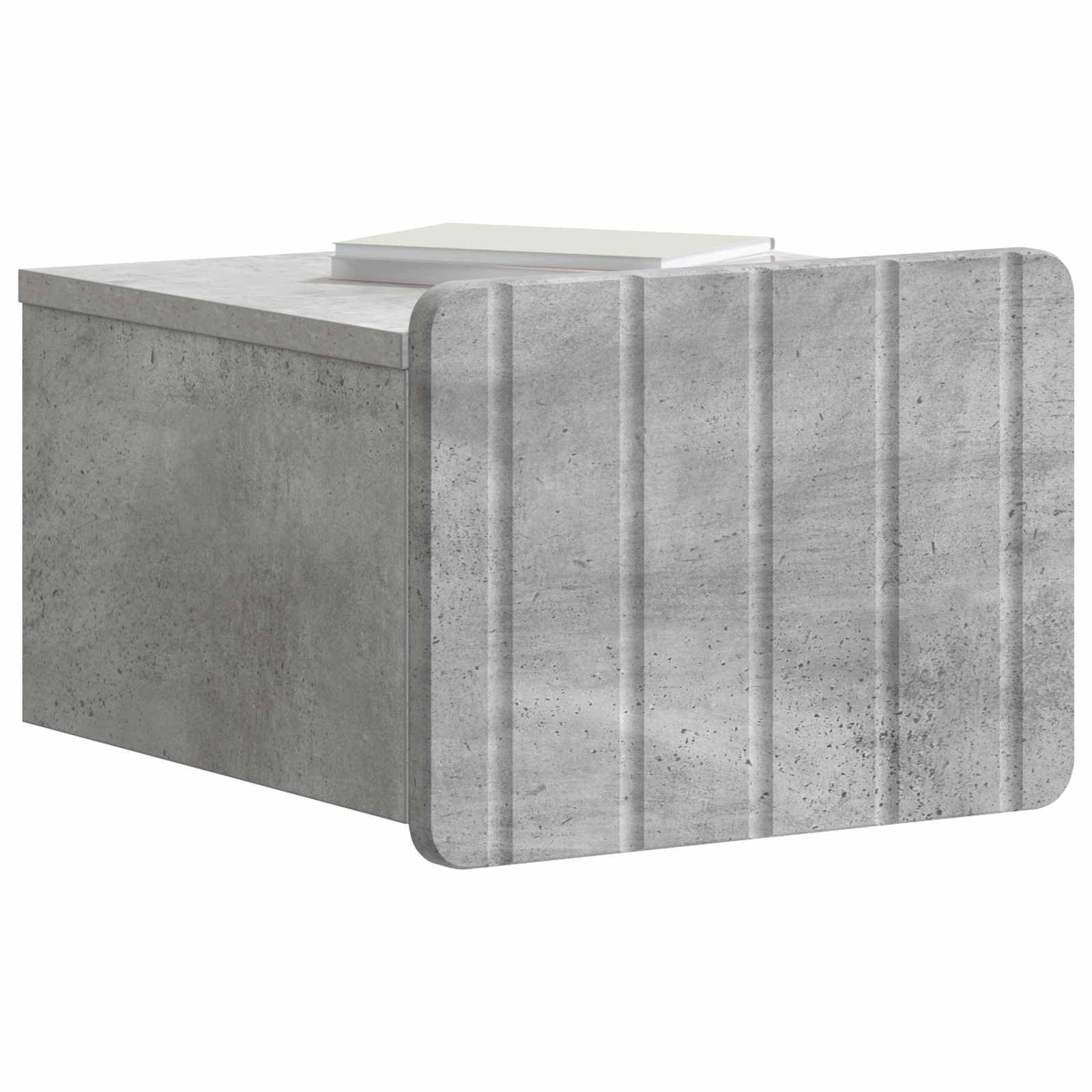 vidaXL Wisząca Szafka Nocna Betonowy szary 33 x 34,5 x 24 cm