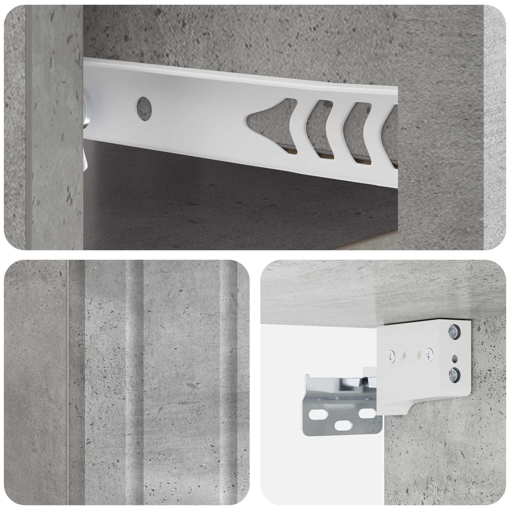 vidaXL Wisząca Szafka Nocna 2 szt. Betonowy szary 33 x 34,5 x 24 cm