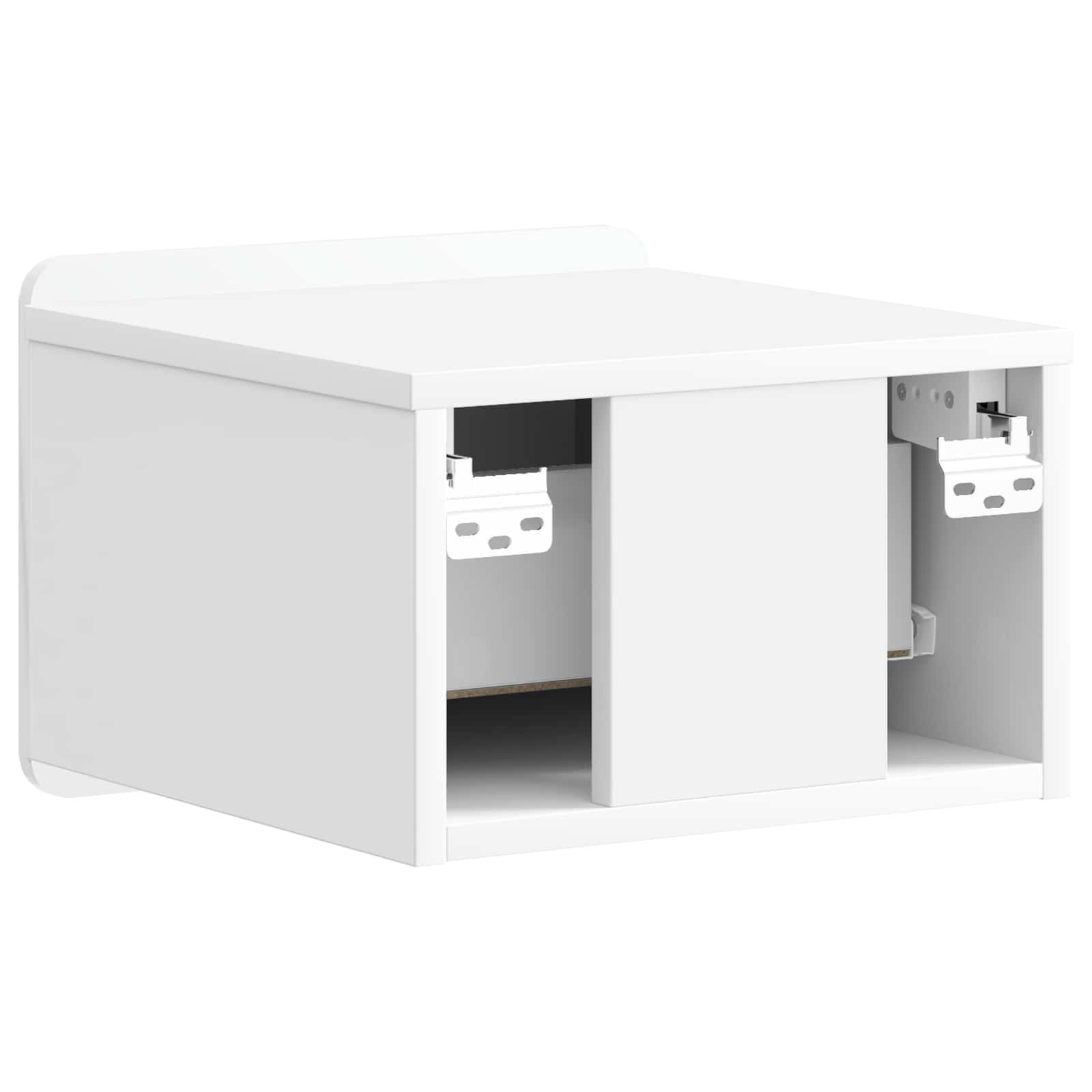 vidaXL Wisząca Szafka Nocna Biały wysoki połysk 33 x 34,5 x 24 cm