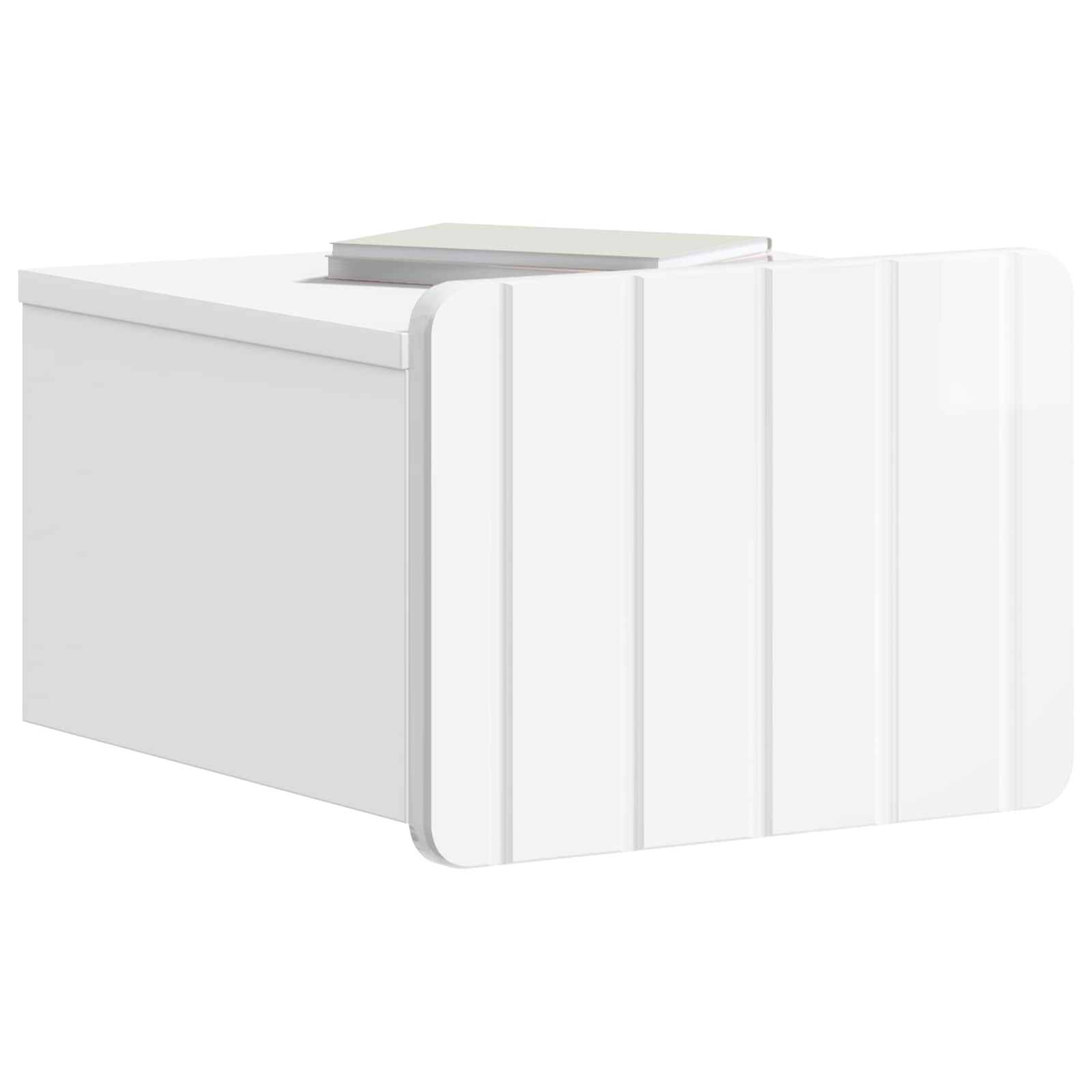 vidaXL Wisząca Szafka Nocna Biały wysoki połysk 33 x 34,5 x 24 cm