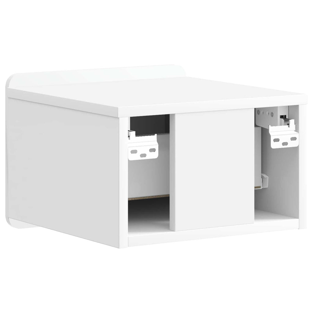 vidaXL Wisząca Szafka Nocna z szufladą 2 pcs Biały wysoki połysk