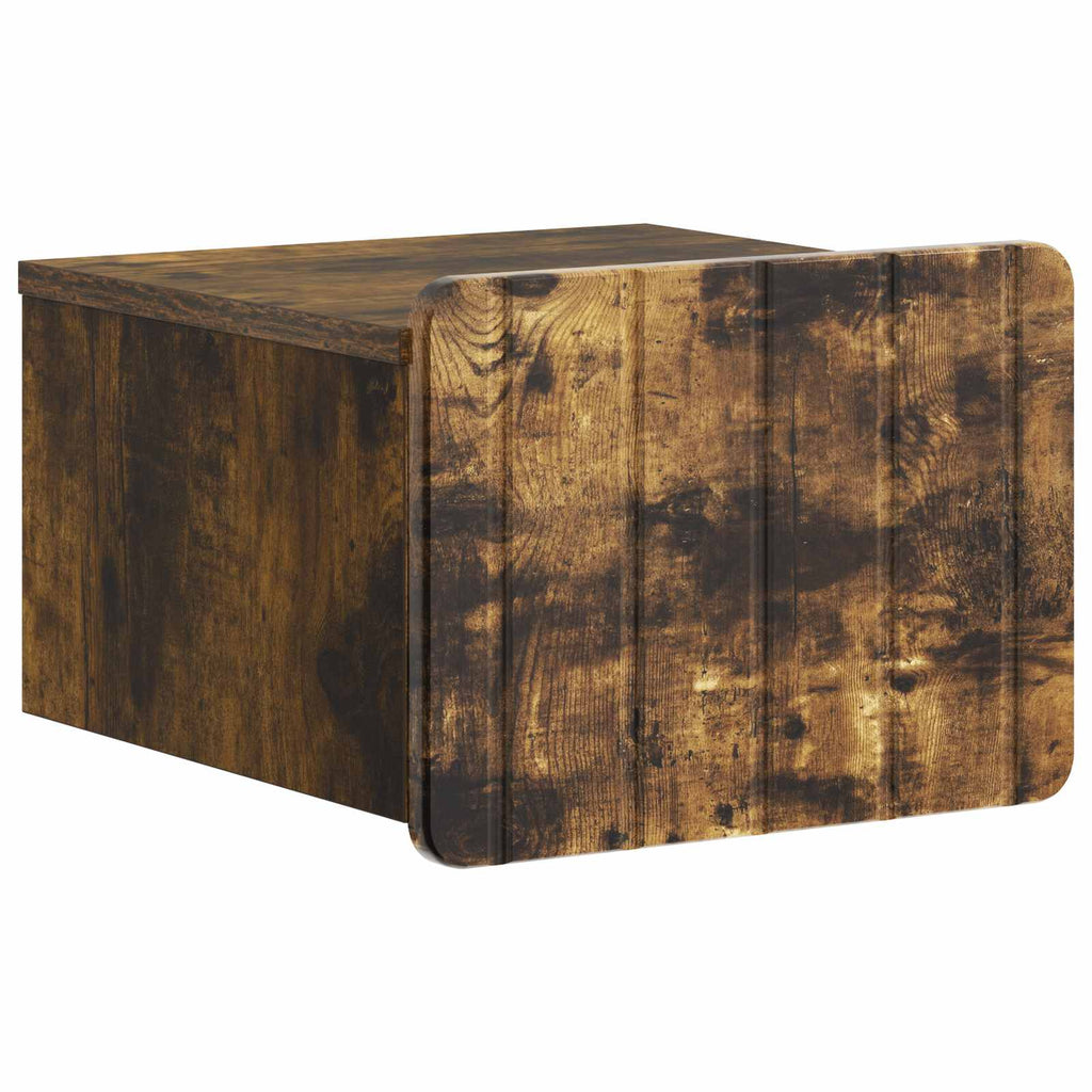 vidaXL Wisząca Szafka Nocna z szufladą Dąb wędzony 33 x 34,5 x 24 cm