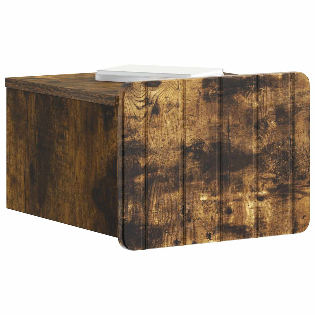 vidaXL Wisząca Szafka Nocna z szufladą Dąb wędzony 33 x 34,5 x 24 cm