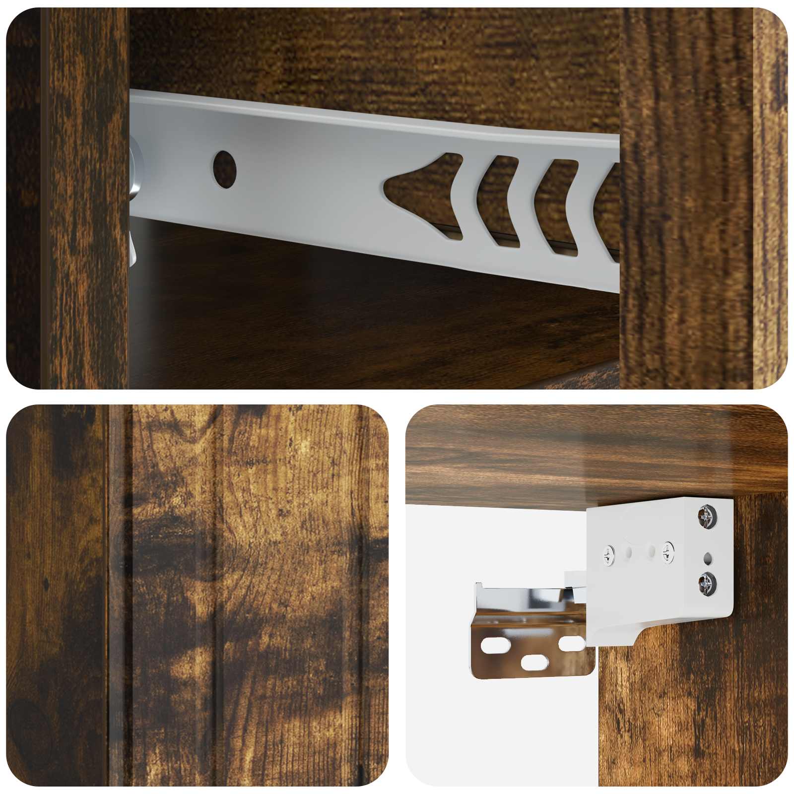 vidaXL Wisząca Szafka Nocna 2 pcs Dąb wędzony 33 x 34,5 x 24 cm