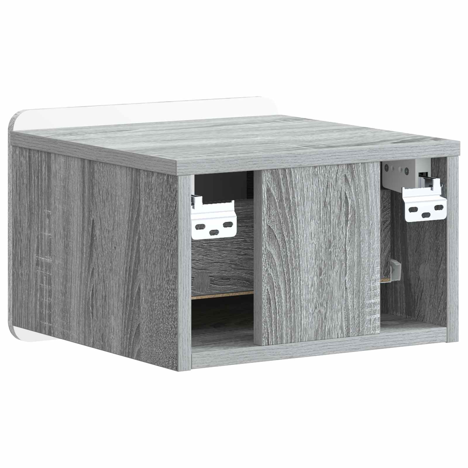 vidaXL Wisząca Szafka Nocna z szufladą Szary Sonoma 33 x 34,5 x 24 cm