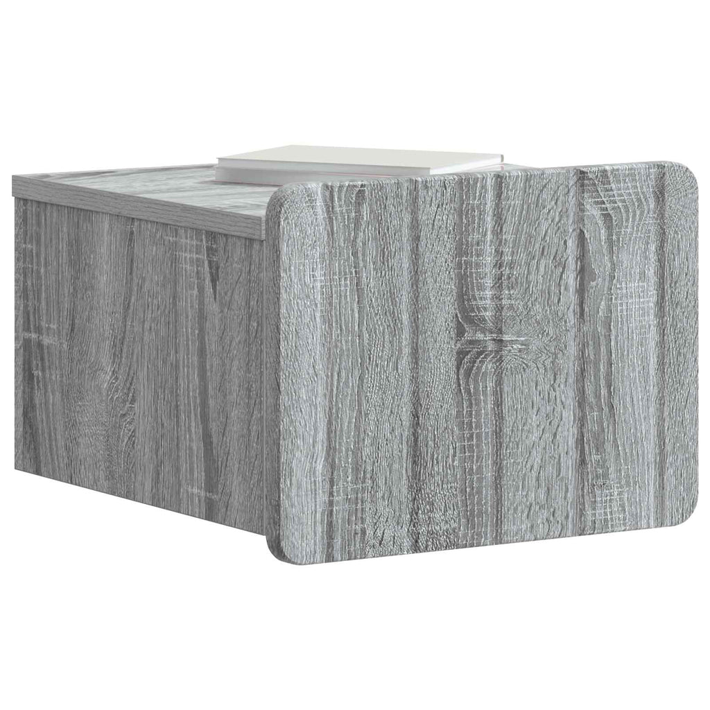 vidaXL Wisząca Szafka Nocna z szufladą Szary Sonoma 33 x 34,5 x 24 cm