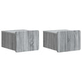 vidaXL Wisząca Szafka Nocna 2 pcs Szary Sonoma 33 x 34,5 x 24 cm