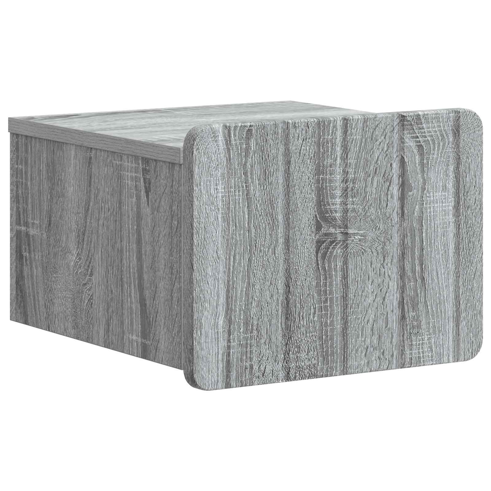 vidaXL Wisząca Szafka Nocna 2 pcs Szary Sonoma 33 x 34,5 x 24 cm