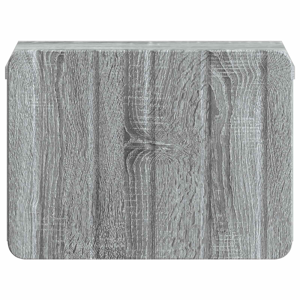 vidaXL Wisząca Szafka Nocna 2 pcs Szary Sonoma 33 x 34,5 x 24 cm