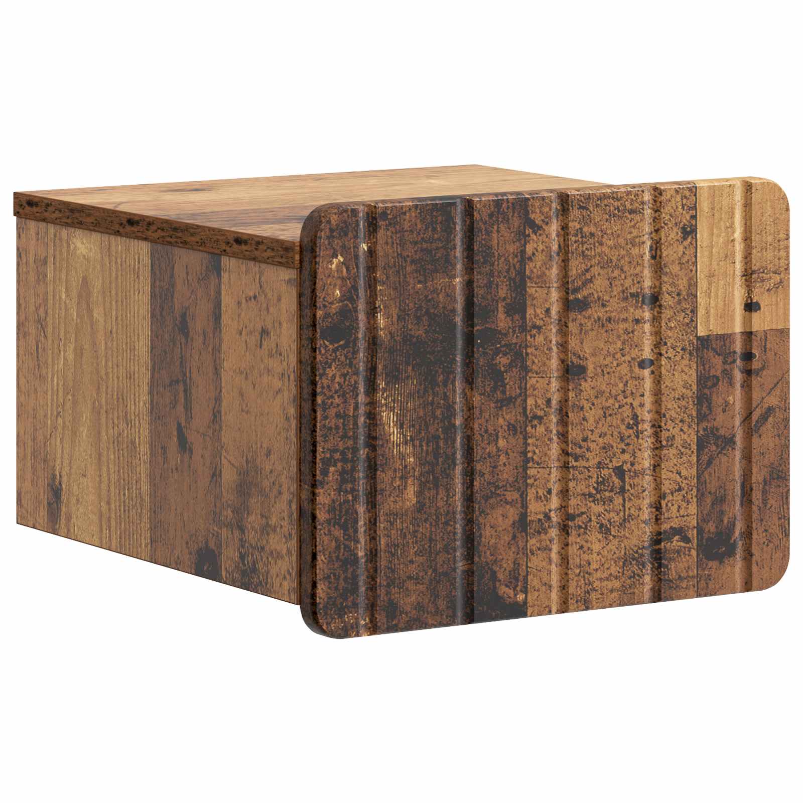 vidaXL Wisząca Szafka Nocna z szufladą Stare drewno 33 x 34,5 x 24 cm