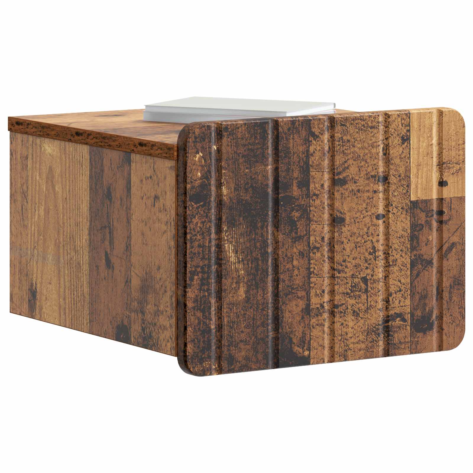 vidaXL Wisząca Szafka Nocna z szufladą Stare drewno 33 x 34,5 x 24 cm