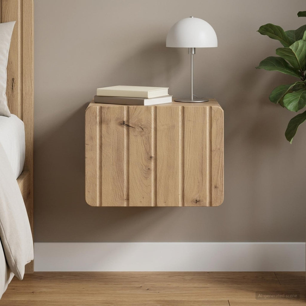vidaXL Wisząca Szafka Nocna Dąb artisan 33 x 34,5 x 24 cm