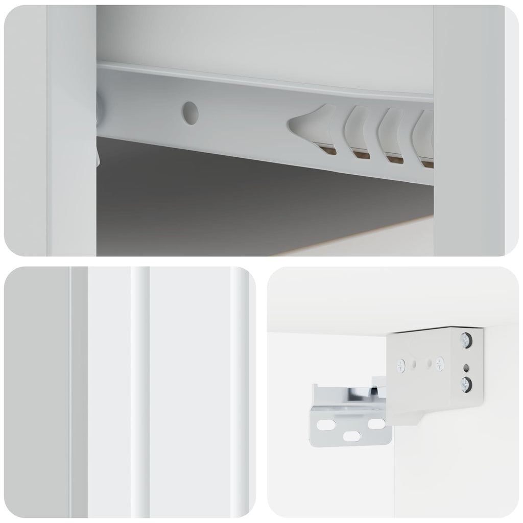 vidaXL Wisząca Szafka Nocna z szufladą 2 pcs Biały 49 x 34,5 x 24 cm