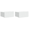 vidaXL Wisząca Szafka Nocna z szufladą 2 pcs Biały 49 x 34,5 x 24 cm