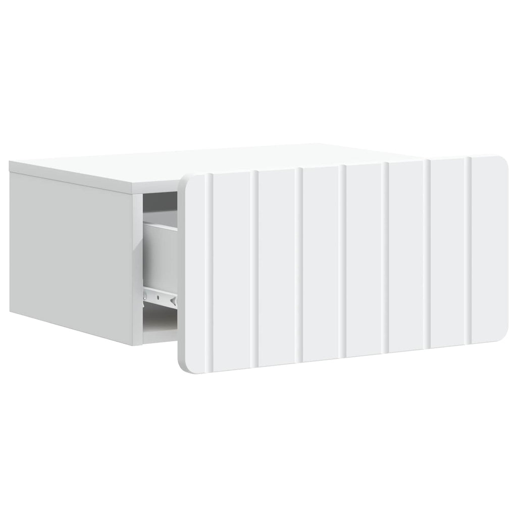 vidaXL Wisząca Szafka Nocna z szufladą 2 pcs Biały 49 x 34,5 x 24 cm