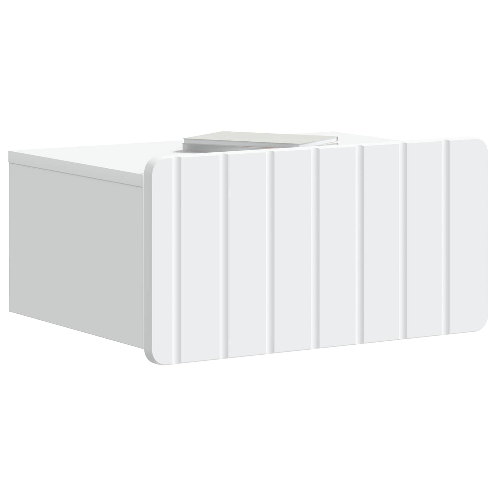 vidaXL Wisząca Szafka Nocna z szufladą 2 pcs Biały 49 x 34,5 x 24 cm