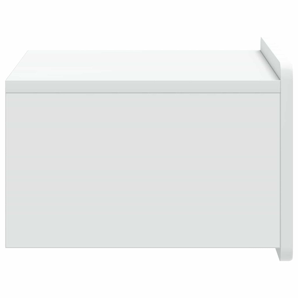 vidaXL Wisząca Szafka Nocna z szufladą 2 pcs Biały 49 x 34,5 x 24 cm
