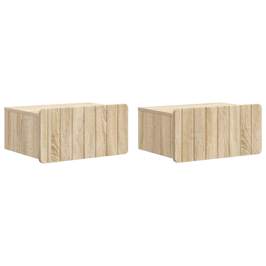 vidaXL Wisząca Szafka Nocna 2 pcs dąb Sonoma 49 x 34,5 x 24 cm