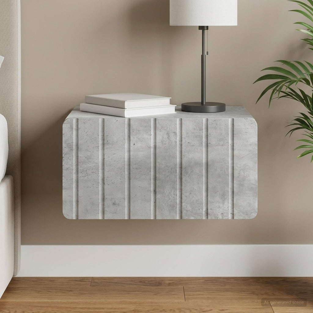 vidaXL Wisząca Szafka Nocna Betonowy szary 49 x 34,5 x 24 cm