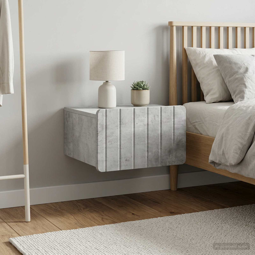 vidaXL Wisząca Szafka Nocna 2 szt. Betonowy szary 49 x 34,5 x 24 cm