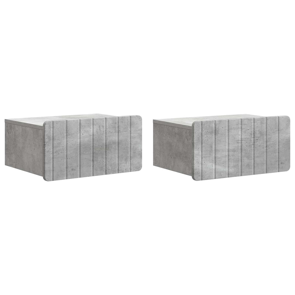 vidaXL Wisząca Szafka Nocna 2 pcs Betonowy szary 49 x 34,5 x 24 cm