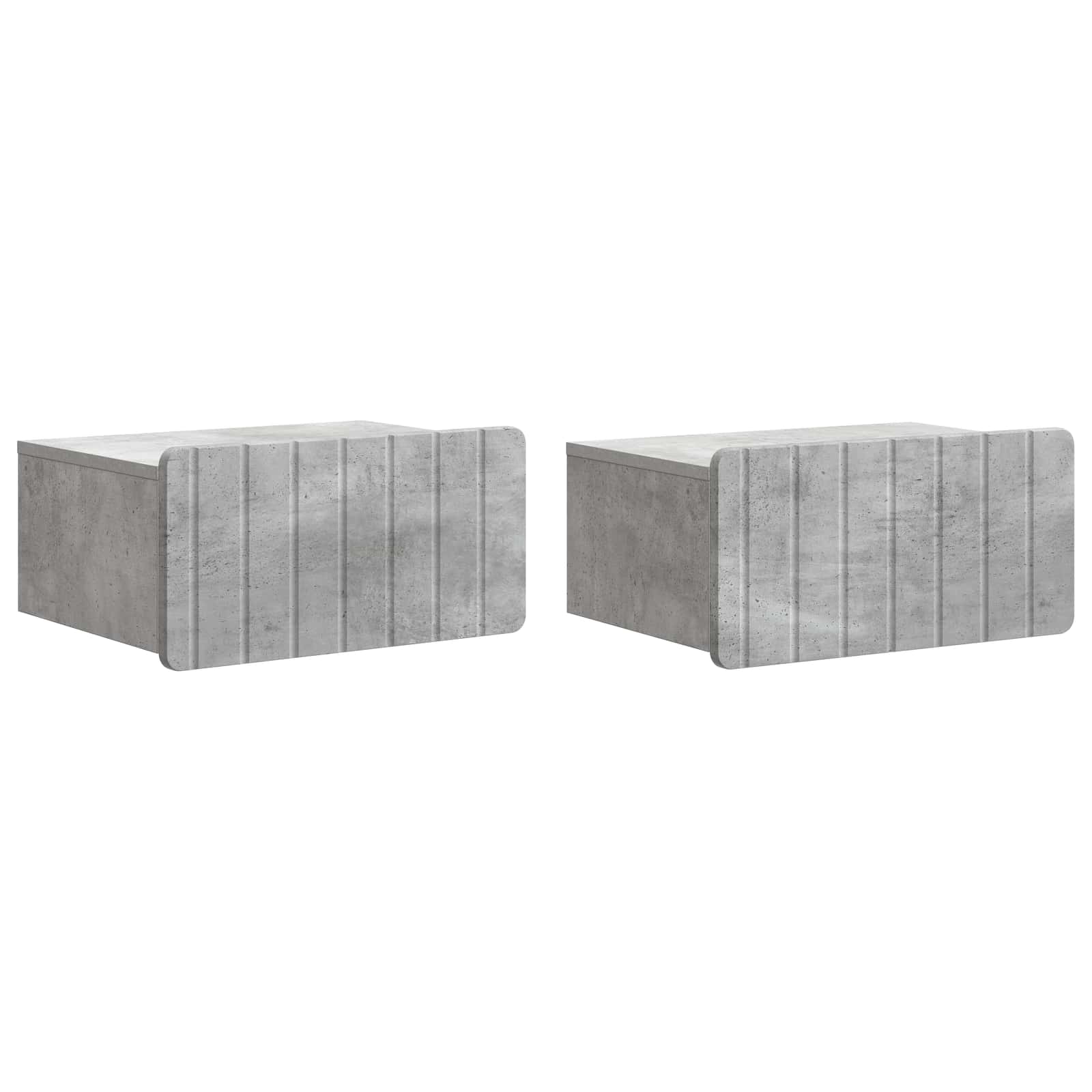 vidaXL Wisząca Szafka Nocna 2 pcs Betonowy szary 49 x 34,5 x 24 cm