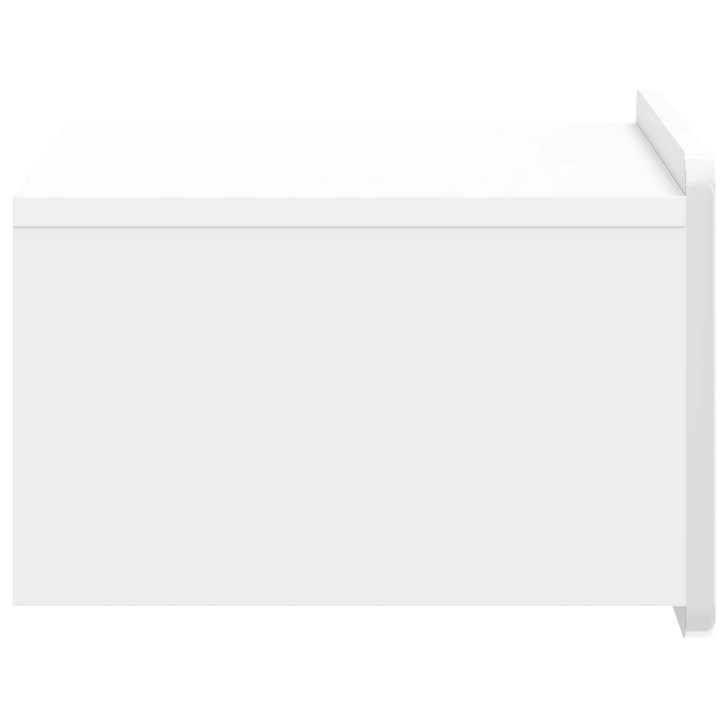 vidaXL Wisząca Szafka Nocna Biały wysoki połysk 49 x 34,5 x 24 cm