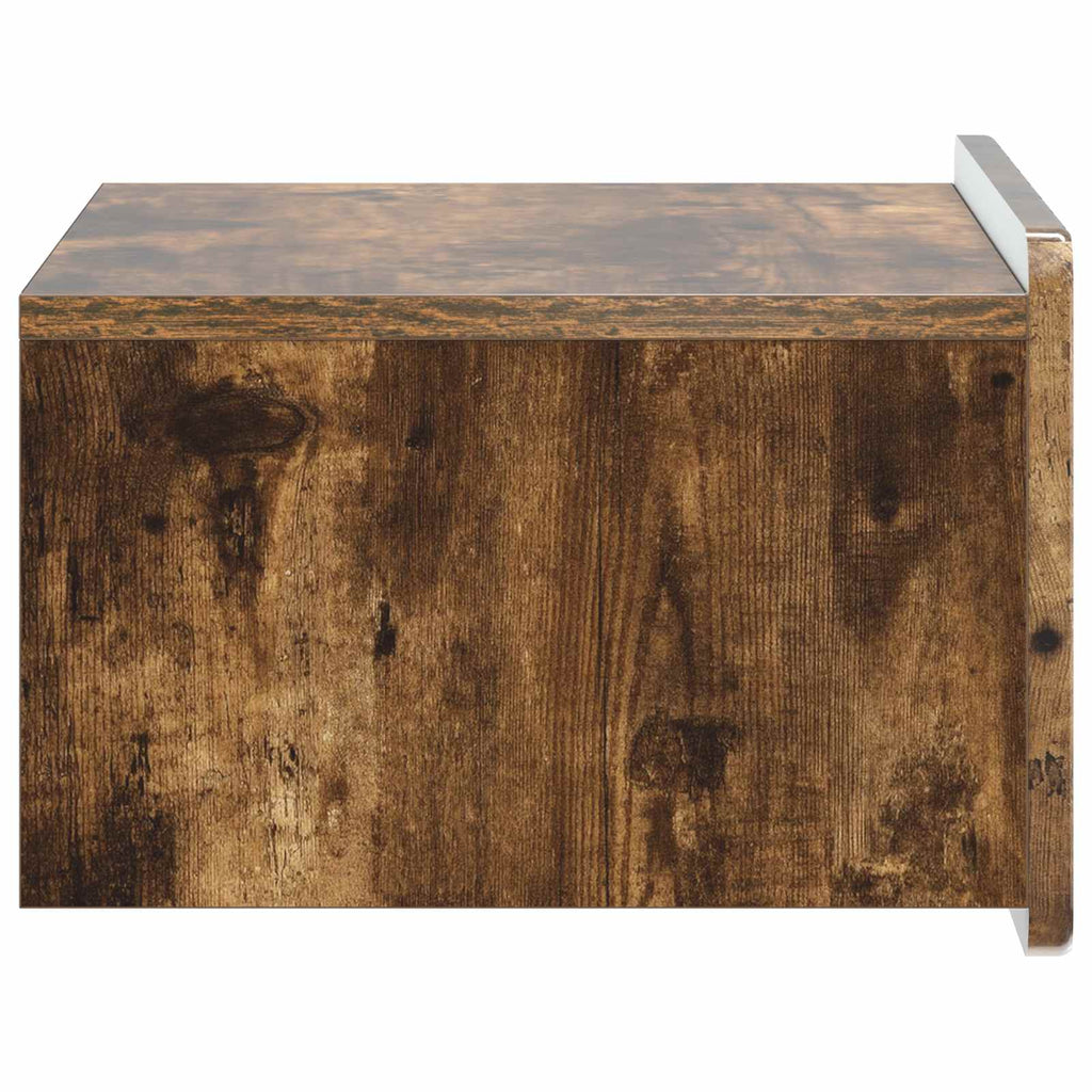 vidaXL Wisząca Szafka Nocna z szufladą Dąb wędzony 49 x 34,5 x 24 cm