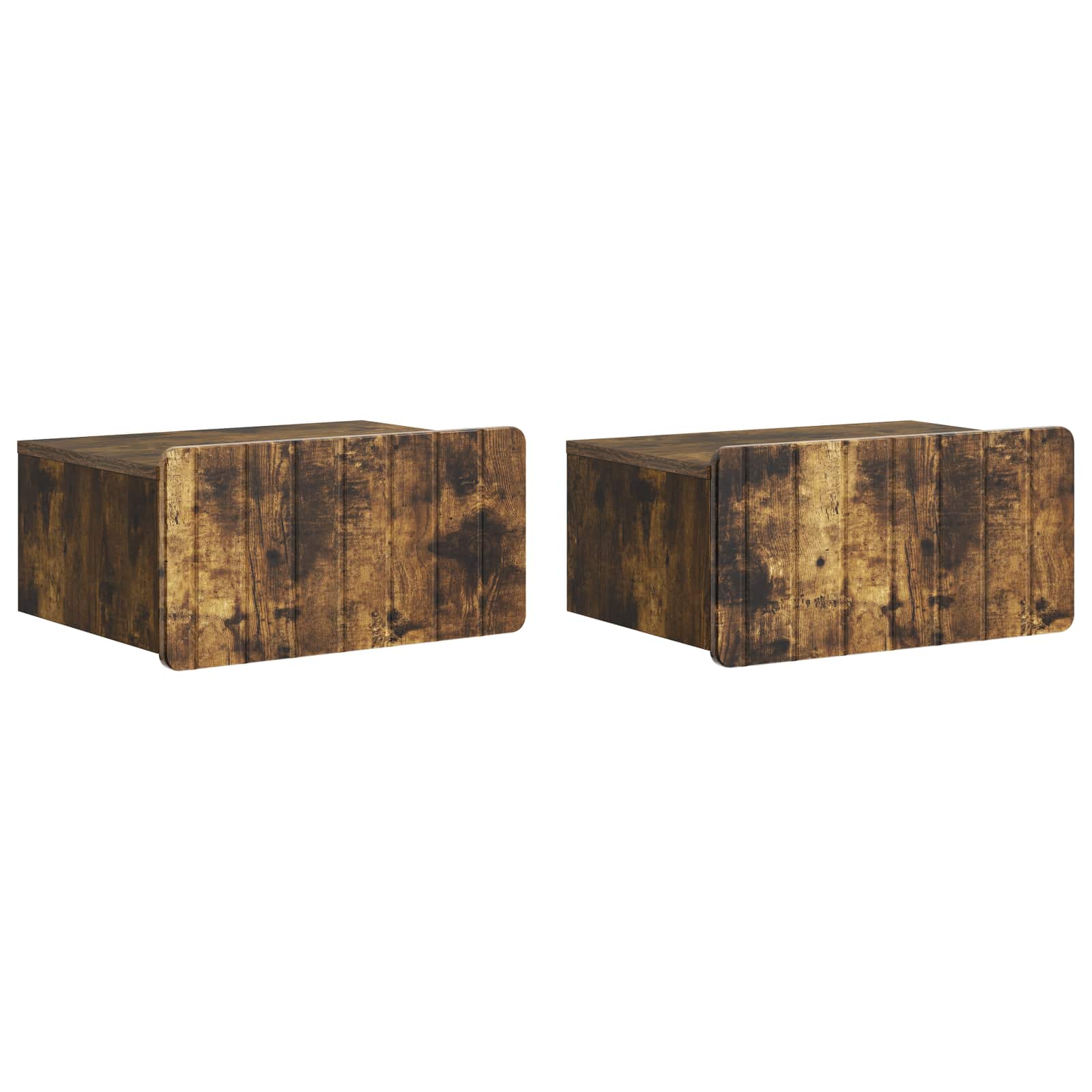 vidaXL Wisząca Szafka Nocna 2 pcs Dąb wędzony 49 x 34,5 x 24 cm