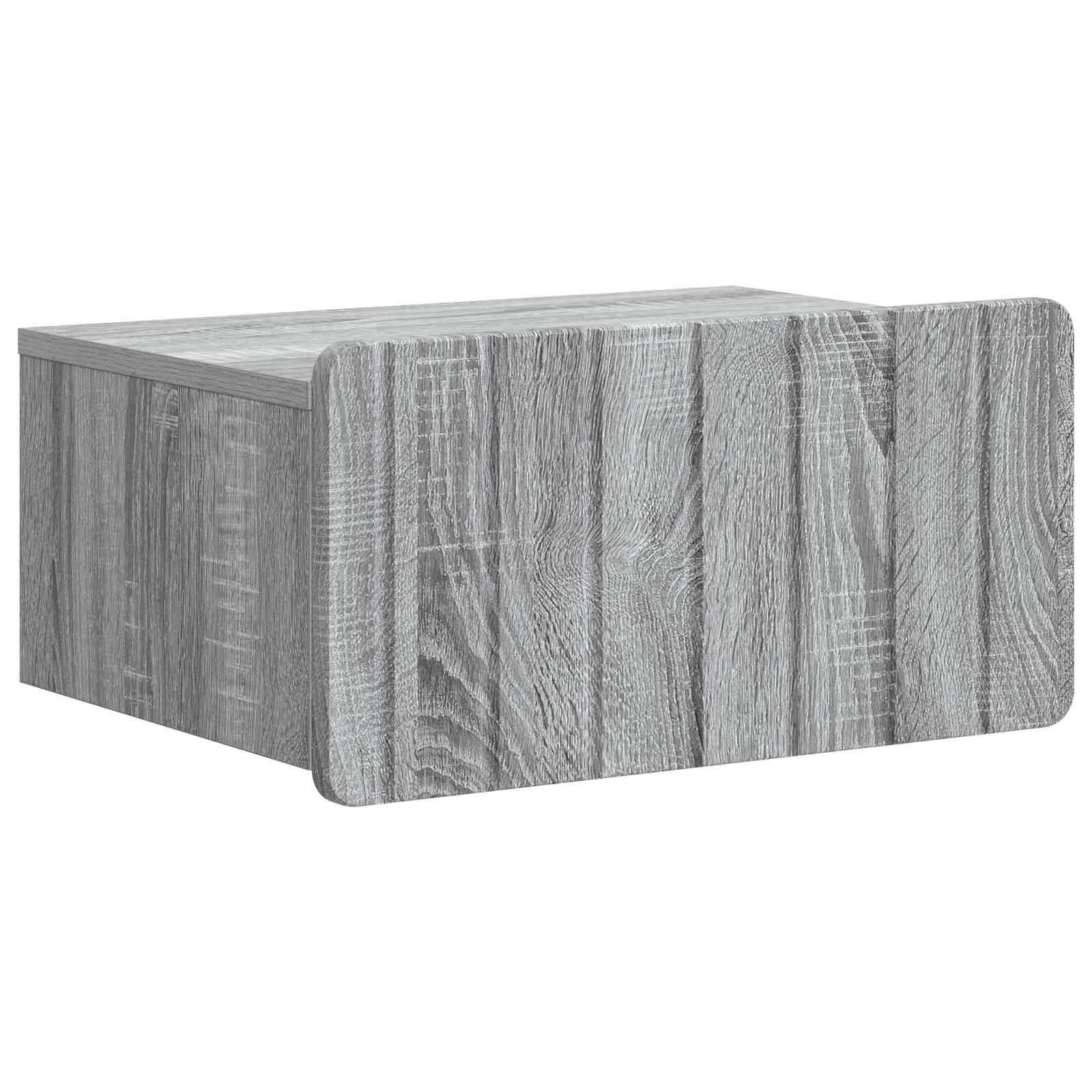 vidaXL Wisząca Szafka Nocna z szufladą Szary Sonoma 49 x 34,5 x 24 cm