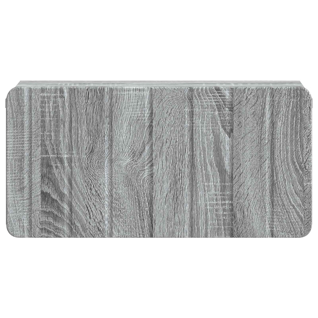 vidaXL Wisząca Szafka Nocna z szufladą Szary Sonoma 49 x 34,5 x 24 cm