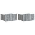 vidaXL Wisząca Szafka Nocna 2 pcs Szary Sonoma 49 x 34,5 x 24 cm