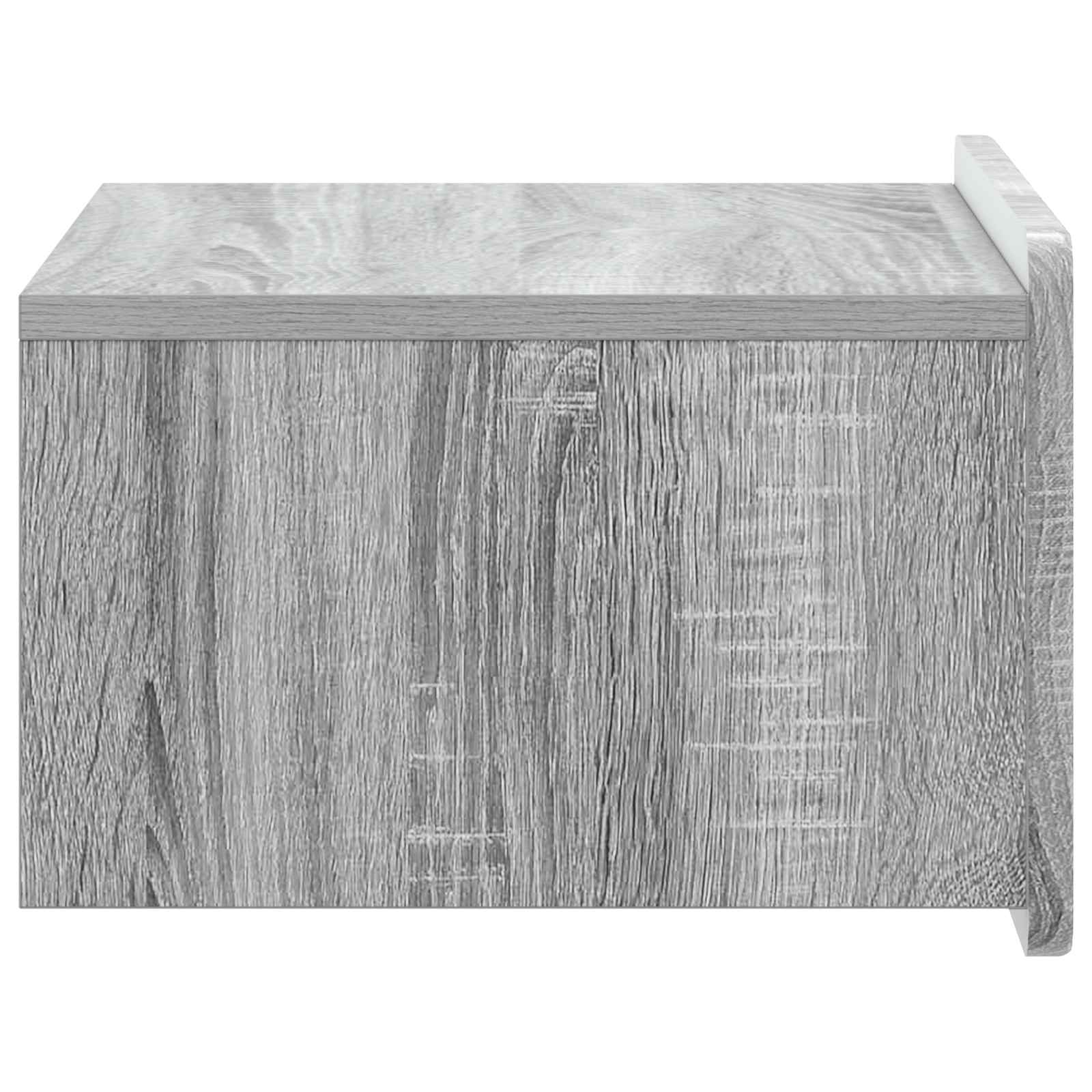 vidaXL Wisząca Szafka Nocna 2 pcs Szary Sonoma 49 x 34,5 x 24 cm