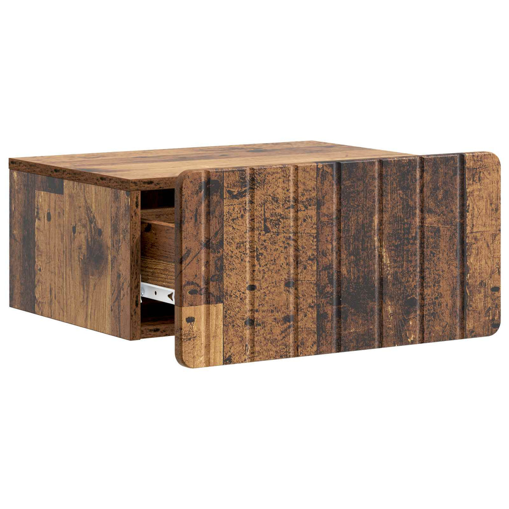 vidaXL Wisząca Szafka Nocna 2 pcs Stare drewno 49 x 34,5 x 24 cm