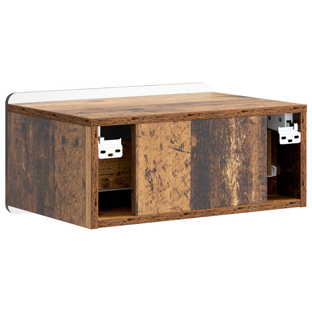 vidaXL Wisząca Szafka Nocna 2 pcs Stare drewno 49 x 34,5 x 24 cm
