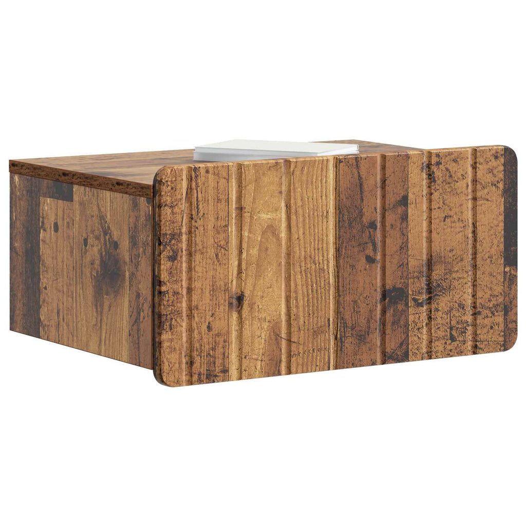 vidaXL Wisząca Szafka Nocna 2 pcs Stare drewno 49 x 34,5 x 24 cm