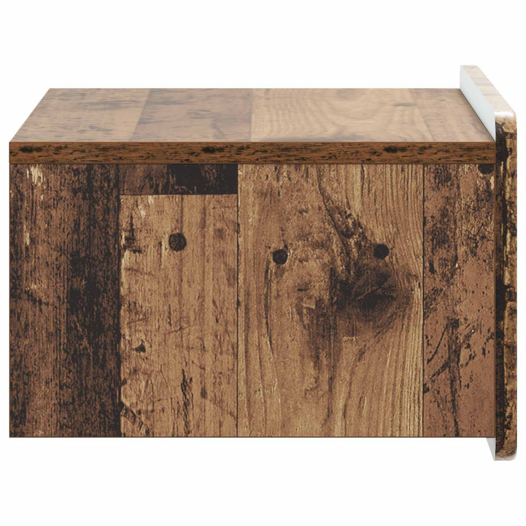 vidaXL Wisząca Szafka Nocna 2 pcs Stare drewno 49 x 34,5 x 24 cm