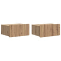 vidaXL Wisząca Szafka Nocna 2 pcs Dąb artisan 49 x 34,5 x 24 cm