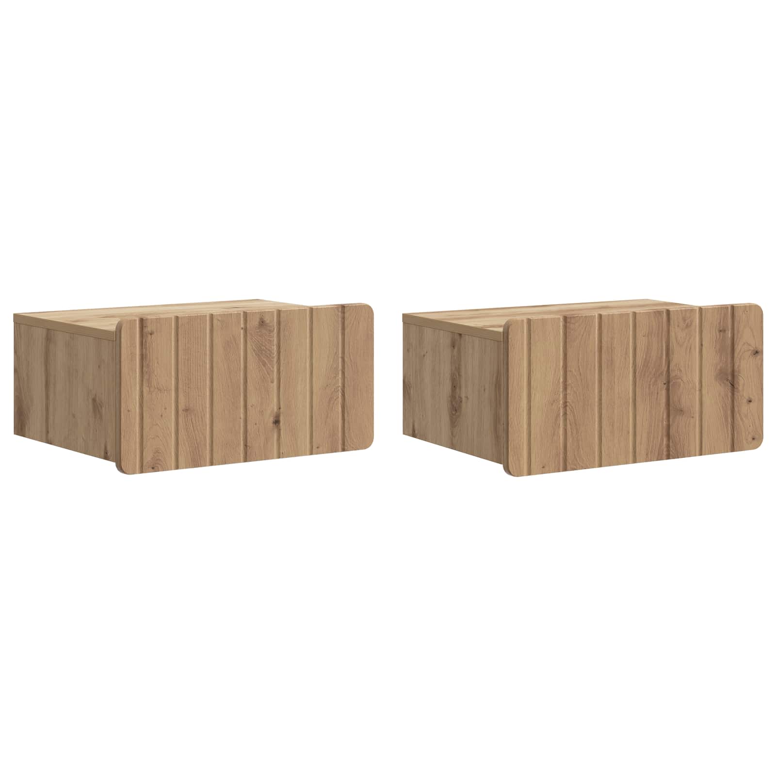 vidaXL Wisząca Szafka Nocna 2 pcs Dąb artisan 49 x 34,5 x 24 cm