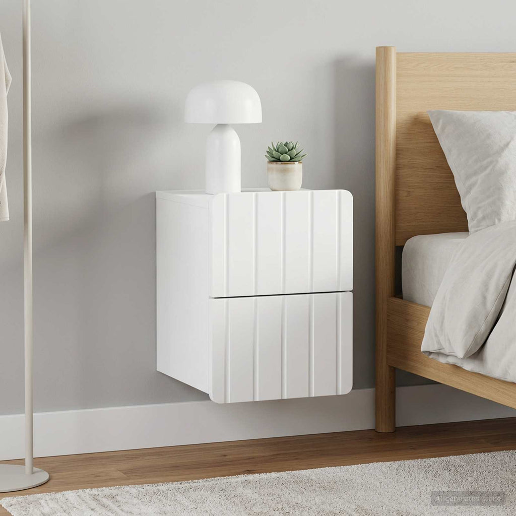 vidaXL Wisząca Szafka Nocna 2 szt. Biały 33 x 34,5 x 43 cm