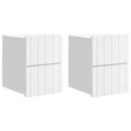 vidaXL Wisząca Szafka Nocna z szufladą 2 pcs Biały 33 x 34,5 x 43 cm